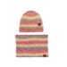 Women's Scarves winter outdoor warm tie dyed knitted scarf hat two piece suit men's gradient color plus velvet two piece suit_viptrois.com