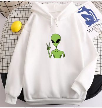 Alien Hoodie For Men And Women, Couple's Solid Color Hoodie, Custom New Sports Sweatshirt_viptrois.com