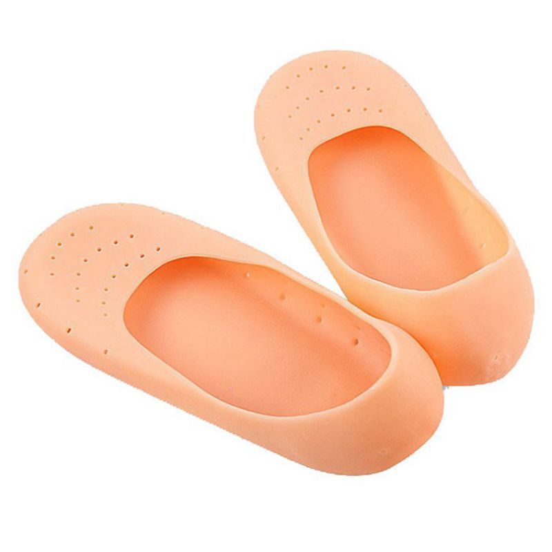 Silicone Foot Covers Full Palm Boat Socks Heel Sole Anti Crack Men And Women Foot Covers Soft Elastic Heel Covers Silicone_viptrois.com
