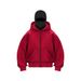 Spring Autumn 2026 Fashion Thick Hoodies Outerwear Women/Men Polyester Pure Color Long Sleeve Loose Double Layered Hooded Zipper Sweatshirts_viptrois.com