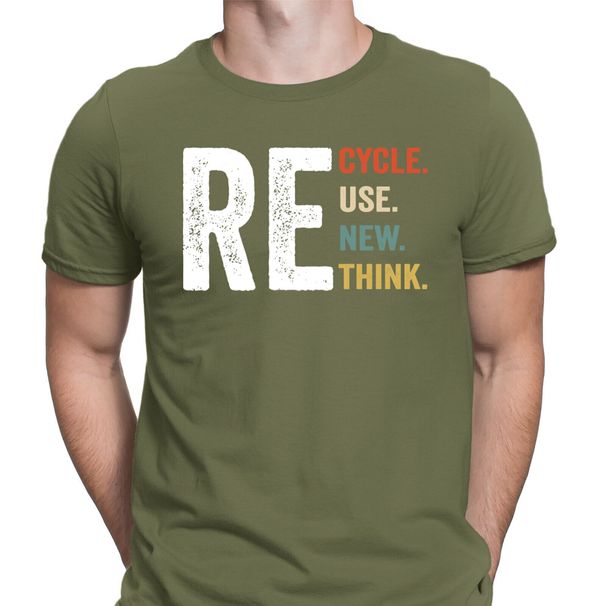 Recycle Reuse Renew Rethink Crisis Environmental Activism Men's T-Shirt Mens Womens Tees Top Top#DNE_viptrois.com