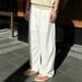 Men's Summer Thin Tencel Cotton Linen Casual Trousers Breathable Loose Plus Size Wide Leg Long Trousers Old Fashion Style_viptrois.com