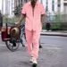 2024 Summer Men's Shirt Casual Loose Short sleeved Long Pants Beach Set_viptrois.com