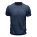 Summer New European And American Cross-border Men's Short-sleeved Knitted T-shirt Top Foreign Trade Crew Neck Ribbed Jumper_viptrois.com