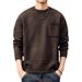 Loom Italy Winter New Round Neck Thick Sweater Men's American Heavy Retro Autumn Loose Knitwear Jacket_viptrois.com