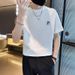 Ruffian Handsome Men's Short-sleeved T-shirt 2025 New Summer Light And Mature Wind Round Neck Front Shoulder Half-sleeved Men's Heavy T-shirt_viptrois.com