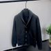 Men’s Slim Fit V-Neck Knit Cardigan – Japanese Streetwear Style Polyester Sweater (Machine Washable, 6 Sizes, Solid Colors,_viptrois.com