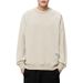 Round Neck Textured Patchwork Long Sleeved Sweatshirt For Men In The Spring Autumn Of , Featuring Slightly Loose Fit_viptrois.com