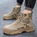 25 New Men's Shoes, Retro Camouflage Men's Martin Boots, Casual Shoes Men's Boots_viptrois.com