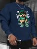 Men's Loose Casual Fashionable Cool Bear Pattern Printed Round Neck Long Sleeved Sweatshirt For Autumn And Winter_viptrois.com