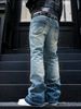 Men's Skinny Elastic Jeans Black White Casual Pants Mid Waist Zipper Fly Denim Spring Trendy Vintage High Street Style_viptrois.com