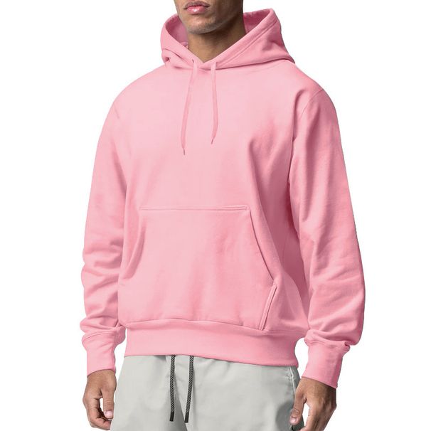 Men's Clothing New Cross Border European And American Men's Sports Solid Color Fleece Sweatshirt Men's Foreign Trade Wholesale Hoodie_viptrois.com