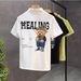 Men's Clothing Summer Cartoon Print Polo Shirt For Men Slim Fit Short Sleeve Turn Down Collar Casual Top Trendy Half Sleeve_viptrois.com