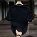 Men's Clothing Heavyweight Trendy Brand Pure Cotton Printed Men's Short Sleeved T Shirt 2025 New Summer Hot Selling Trend Casual Round Neck T Shirt_viptrois.com