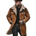 Men’s Suede-Like Bomber Jacket – Winter-Ready Zip-Up Coat With Multi-Pocket Design (100% Polyester) – Slim Fit For Casual & Commuter Wear_viptrois.com