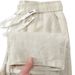 Men's Clothing Summer Thin Solid Color Simple Casual Pants Pure Linen Breathable Elastic Waist New Trousers_viptrois.com