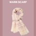 Pink Scarf Women's Winter Plaid Cashmere Tassel Shawl Thin Style Wrapped With Warm Versatile Skincare Neck_viptrois.com