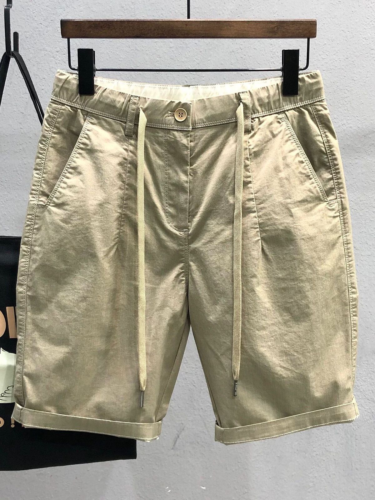 Men's Clothing Ice Silk Summer Thin Shorts Men's Loose Casual Khaki Outer Wear Elastic Waist Stretch Denim Shorts_viptrois.com
