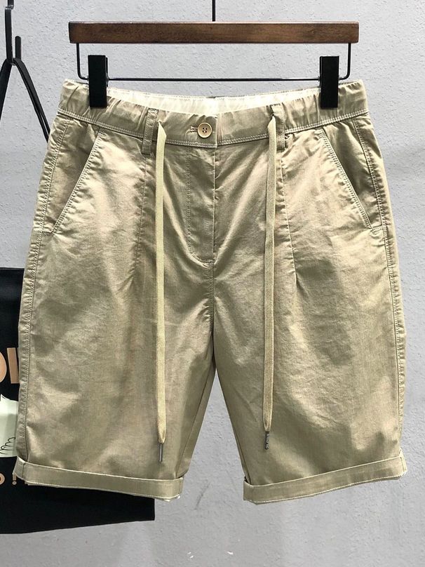 Men's Clothing Ice Silk Summer Thin Shorts Men's Loose Casual Khaki Outer Wear Elastic Waist Stretch Denim Shorts_viptrois.com