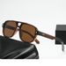 Unisex Square Fashion Twin-beam Sunglasses For Men Cross-border Retro Casual Driving Business Trend Sunglasses_viptrois.com