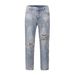 Men's Clothing Retro High Street Fashion Brand Ripped Jeans Straight Slim Fit Casual Trousers_viptrois.com