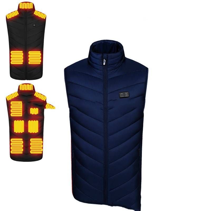 Men's Clothing intelligent dual control eleven zone heating vest three speed temperature control rapid heating outdoor heating clothing_viptrois.com