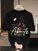 【DORAE】2026 Breathable T-shirt (Eco Cotton) White (Retro Graffiti Print & "About MONSTERAUYM" Accent) – Y2K Style For Festival Party_viptrois.com