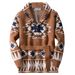 European And American Foreign Trade Men's Heavy Jacquard Sweater Autumn Winter Thick Knitted Cardigan Vintage Woolen_viptrois.com