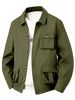 Men's Waterproof Workwear Jacket - Multi-Pocket Utility Coat With Hood (Black/Gray/Army Green/Khaki/Navy, S-XXXL)_viptrois.com
