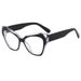 Women's Eyewear Frames Cat Eye Flat Glasses New Fashion Large Frame Glasses For Men Trend Contrast Color Anti Blue Light Glasses Frame_viptrois.com