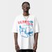 Men's Clothing Trend White T Shirt Pure Cotton Loose Large Size Ins Short Sleeve Personality Street Small Collar Summer Tops_viptrois.com