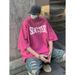 American Style Washed Short T-sh For Men's Summer 2025 New Style, Cool And Stylish Printed Loose Half Sleeved Base_viptrois.com