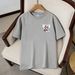 American Retro PEACE Peace Dove Rose Chest Mark Printed Short-sleeved T-shirt, European And American Trendy Brand Simple Top_viptrois.com