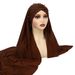 Unisex Milk silk nail pearl headscarf hat Solid color strap scarf hat women's cross headscarf_viptrois.com