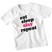 Eat Sleep Slay Repeat Empowerment Slogans Girls 100% Cotton T-shirt Mens Tees Top Cool Daily Routine_viptrois.com