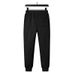 Men's Fleece Warm Casual Pants Made Of Pure Cotton 2025 Winter New Korean Fashion Trend Youth Lamb Fleece Small Leg Pants_viptrois.com