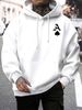 Men's Autumn And Winter Casual And Fashionable Loose Hooded Sweatshirt With Skull Pattern Printed Warm Long Sleeved Pullover_viptrois.com