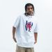 Summer Autumn 270g American Style Letter Print Loose Cotton Short Sleeve Unisex Couple Top_viptrois.com