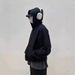 Men's Clothing Autumn And Winter Cleanfit Hooded Sweatshirt 500g Heavy Silhouette Tailoring Boxy Version Basic Solid Color Cardigan Men And Women_viptrois.com