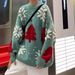 Pure Cross-Border Christmas Reindeer Couple Sweater 2025 Autumn New Loose Lazy Style Winter Knitted Jacket_viptrois.com