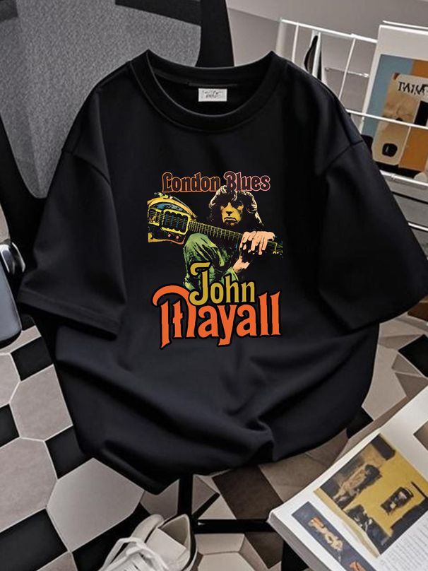 Cotton T-Shirt John Mayall London Blues 1964–1969 Album Tee The Turning Point Top For Everyday Wear Fashion Unisex Soft Casual Stylish Graphic_viptrois.com