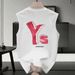 2025 Summer Cotton Loose Sleeveless T-shirt Men's Vest Trendy Brand Design Sense Casual Sports T-shirt Top_viptrois.com