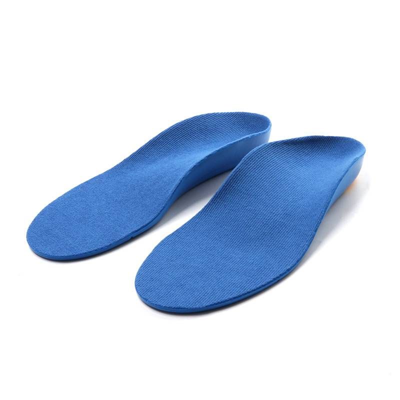 Children's flat foot insoles PU flat arch orthotic pads shock absorbing sports foot pads foot inversion arch correction insoles_viptrois.com