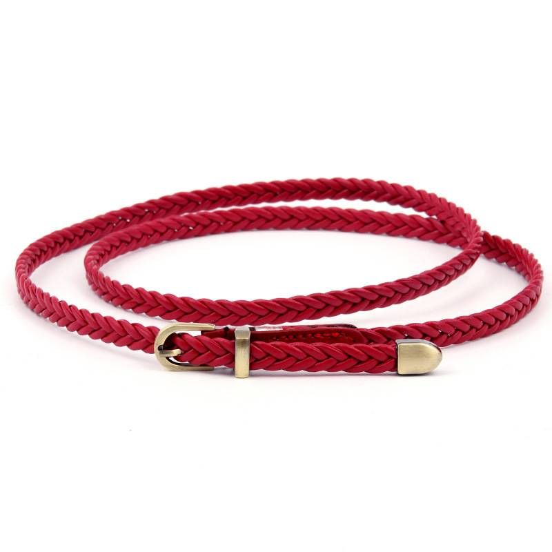 New Hand-woven Belt Women Pin Buckle Retro Leisure Hundred With Thin Belt Waist Rope Decoration_viptrois.com