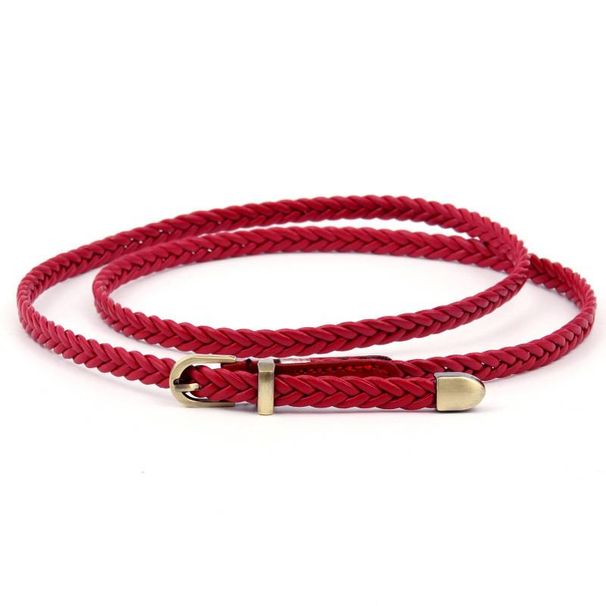 New Hand-woven Belt Women Pin Buckle Retro Leisure Hundred With Thin Belt Waist Rope Decoration_viptrois.com