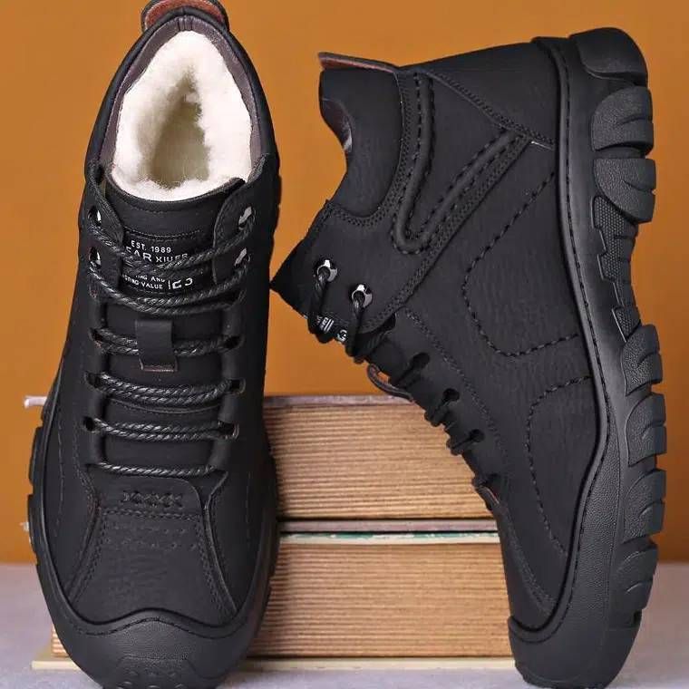 2025- New Winter Fleece Casual Men's Cotton Shoes And Men's Snow Boots_viptrois.com
