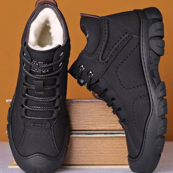2025- New Winter Fleece Casual Men's Cotton Shoes And Men's Snow Boots_viptrois.com