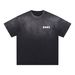 Men's Clothing T Shirt, 250g Heavyweight Pure Cotton, DJJJJ Round Neck, Short Sleeve, Loose Fit, Washed Gradient, BUUS Letter Print._viptrois.com