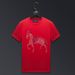 Hot Diamond T-shirt Men's Short Sleeve 2024 New War Horse Ice Silk Clothes Men's Trendy Brand Trendy T-shirt Men's Large Size_viptrois.com