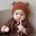 Autumn Winter Cute Baby Warm Knitted Love Ear Protection for Boys and Girls Small Month Old Woolen Pullover Hat_viptrois.com